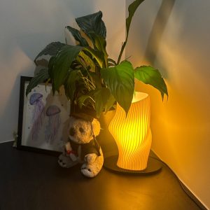 چراغ خواب دکوری Three Body Lamp با طراحی موجی آینده‌نگر