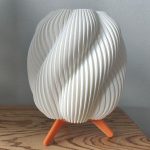چراغ شب دکوراتیو موجی مدرن Striped Swirl Lamp - تصویر 2