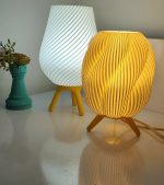 چراغ شب دکوراتیو موجی مدرن Striped Swirl Lamp - تصویر 4